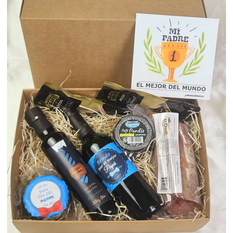 Regalo Dia del Padre Premium: ibéricos, aceite, vino, queso, paté