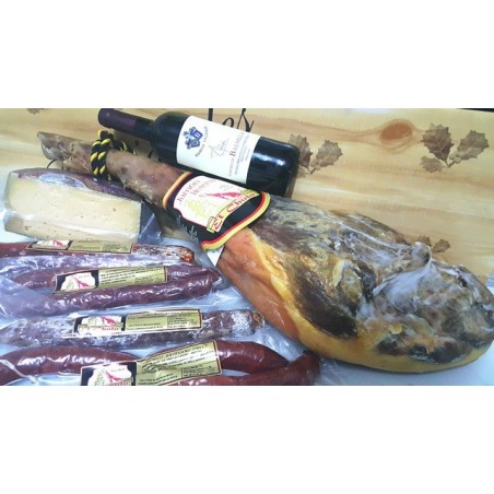 Jamón Rerserva, Vino, Queso artesano, Conservas, Aceitunas