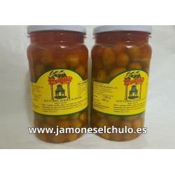 Aceitunas verdes sabor berenjena