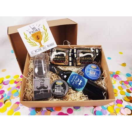 Caja regalo enológica Día del Padre: vino y sus acompañantes