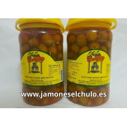 Aceitunas verdes sabor berenjena