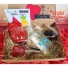 Caja regalo San Valentin, chocolates, bombones, ginebra premium