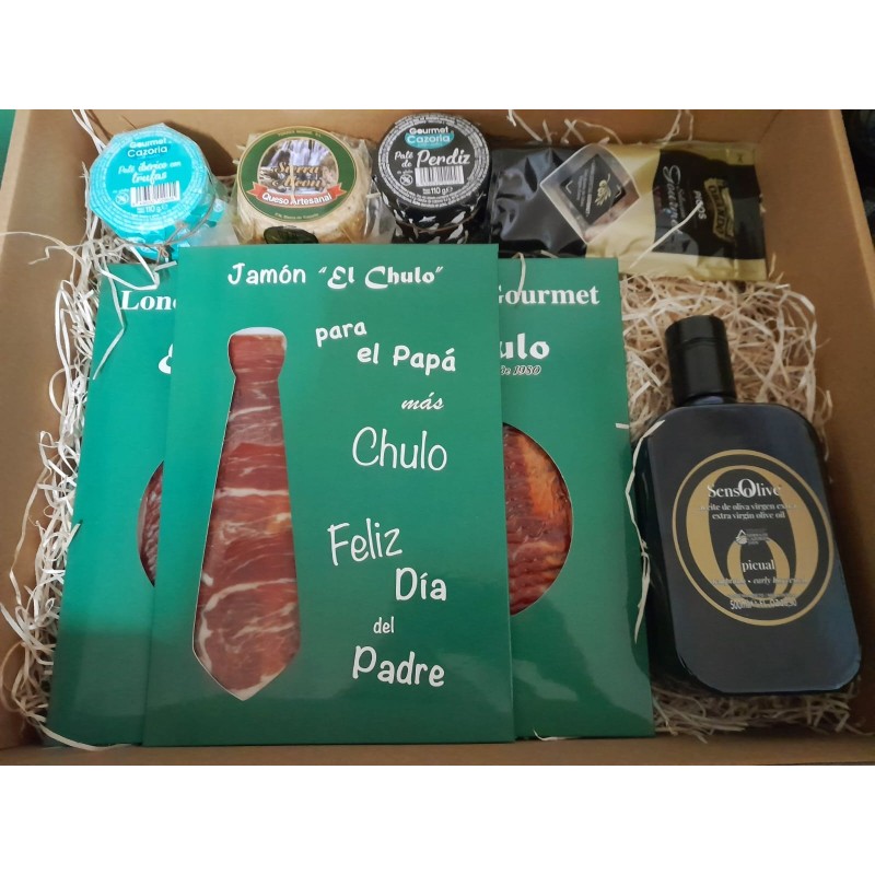 Caja Loncheados ibéricos-aceite premium-paté gourmet-queso-Día Padre